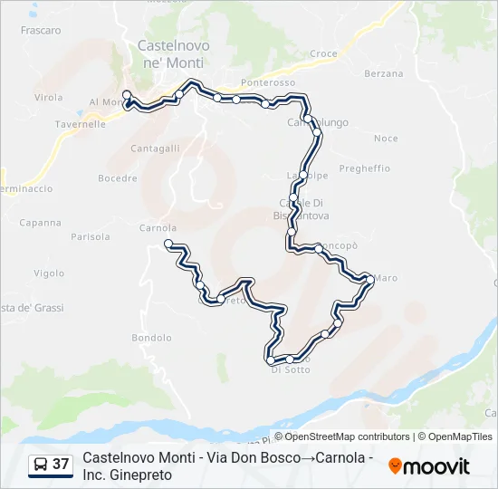 37 Bus Line Map