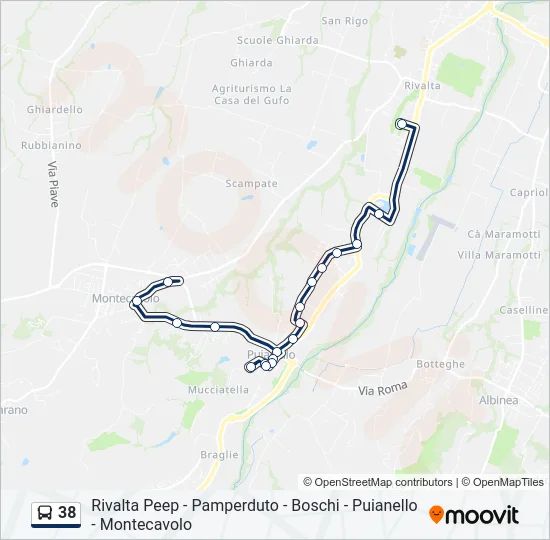 38 Bus Line Map
