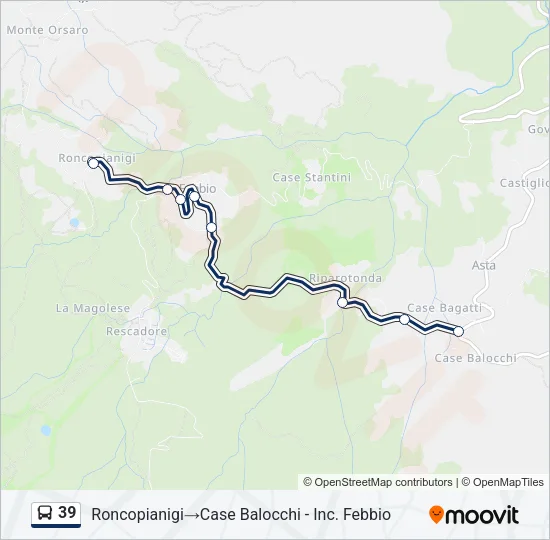 39 Bus Line Map