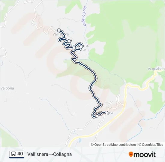 40 Bus Line Map