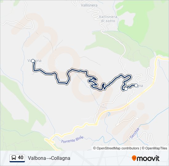 40 bus Line Map