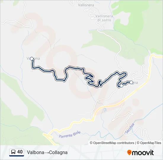 40 Bus Line Map