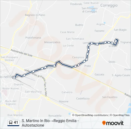 41 Bus Line Map