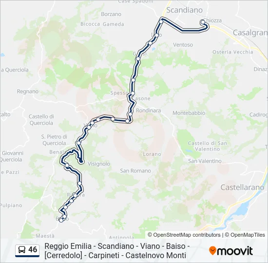 46 Bus Line Map