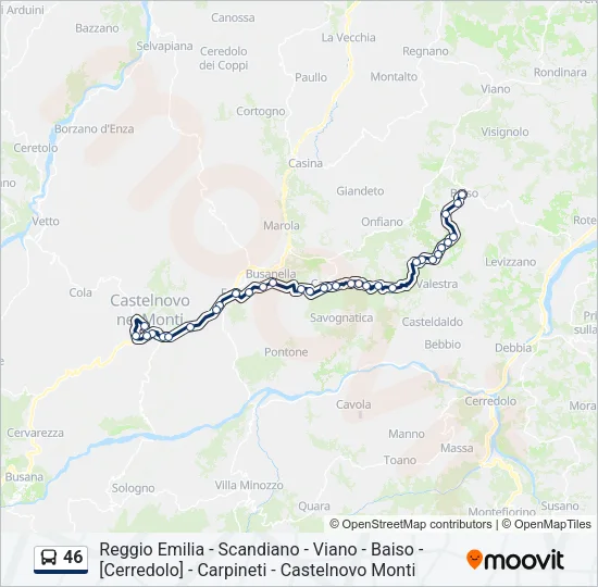 46 Bus Line Map