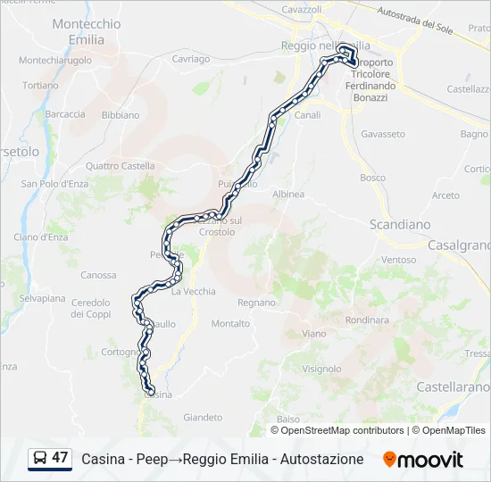 47 Bus Line Map
