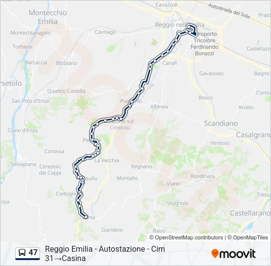 47 Bus Line Map