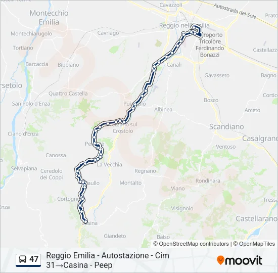 47 Bus Line Map