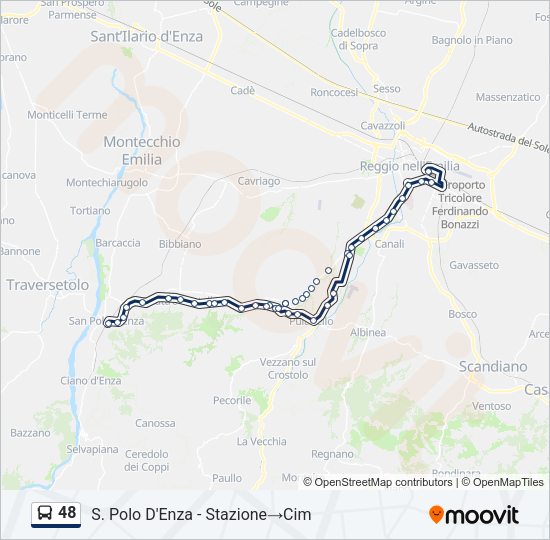 Percorso linea bus 48