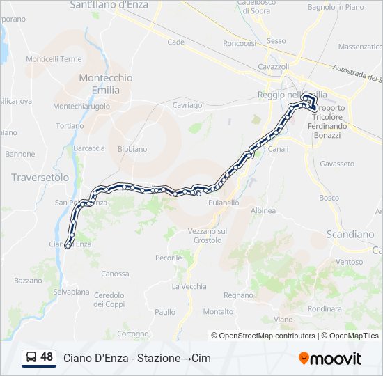 Percorso linea bus 48