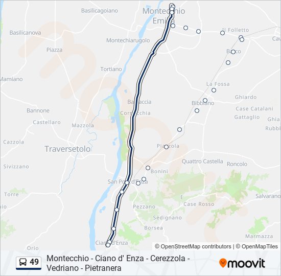 49 bus Line Map