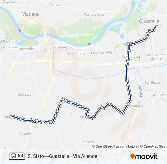 63 Bus Line Map
