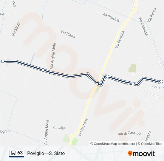 63 Bus Line Map
