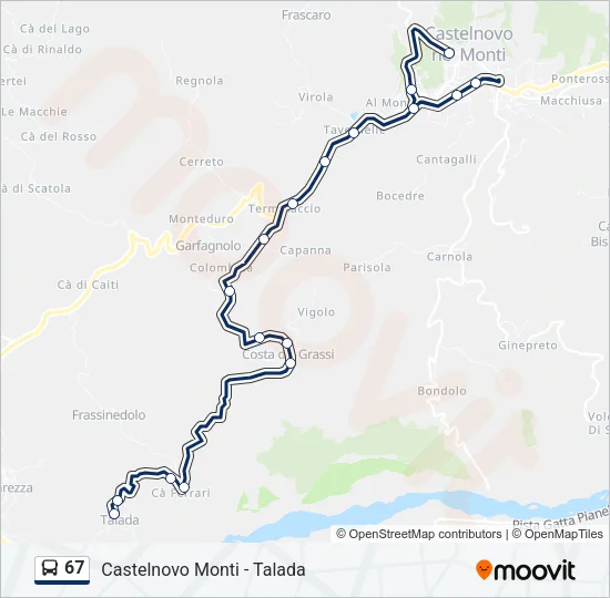 67 Bus Line Map