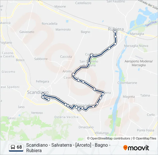 68 Bus Line Map