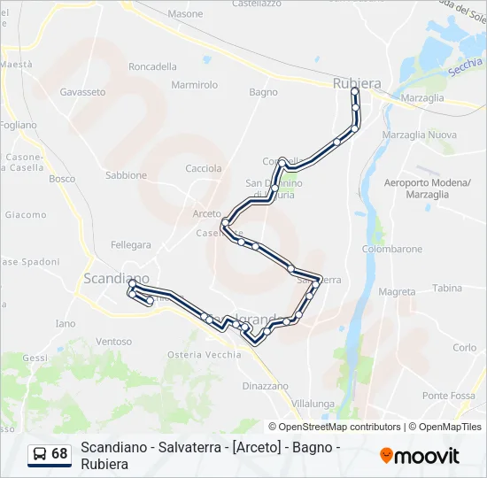 68 Bus Line Map