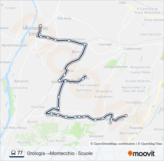 77 bus Line Map