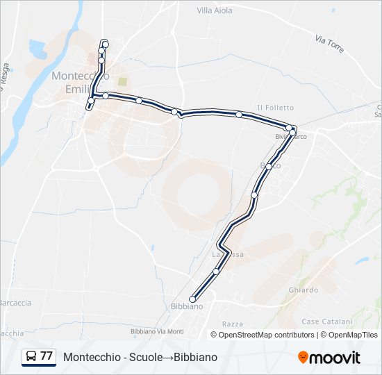 77 bus Line Map