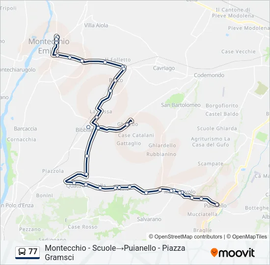 77 Bus Line Map