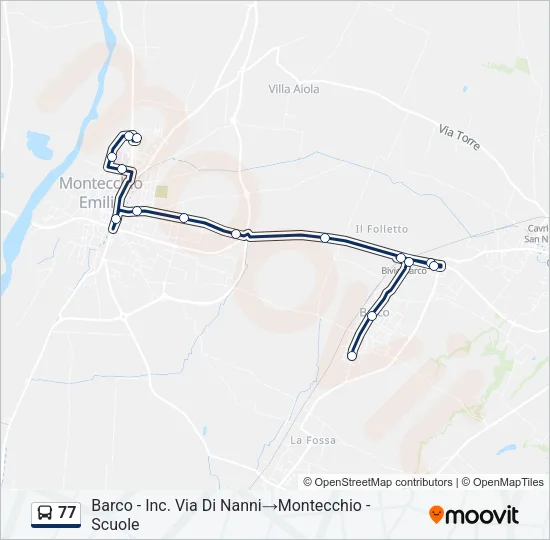 77 Bus Line Map