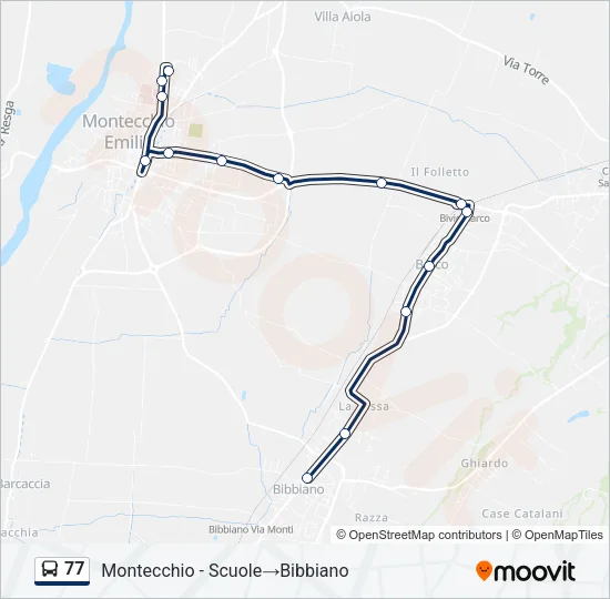 77 Bus Line Map