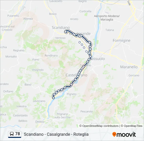78 Bus Line Map