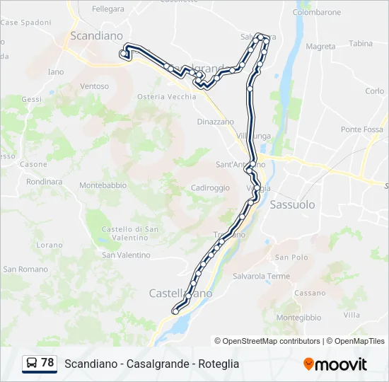 78 Bus Line Map