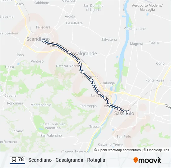 78 Bus Line Map