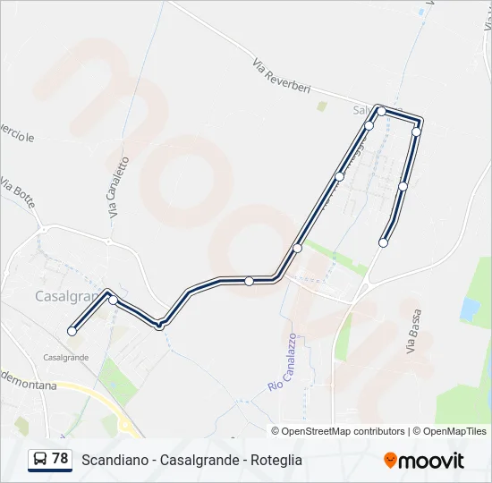 78 Bus Line Map