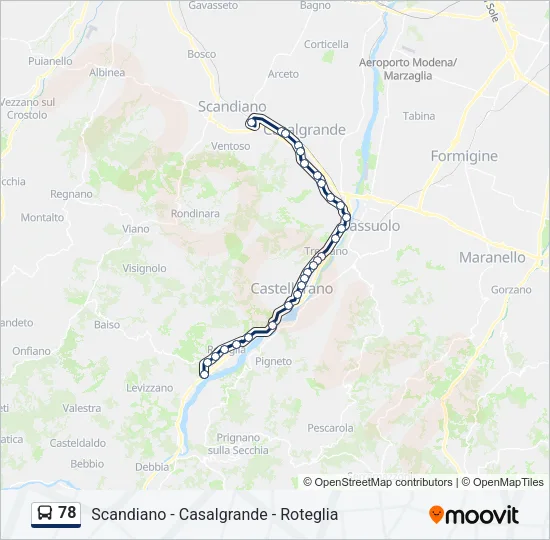 78 Bus Line Map