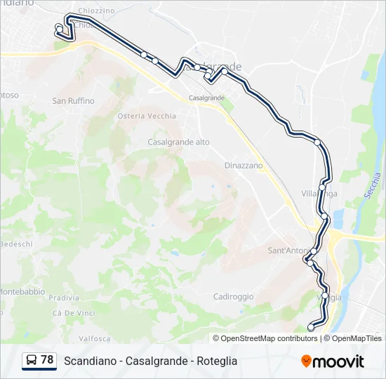 78 Bus Line Map