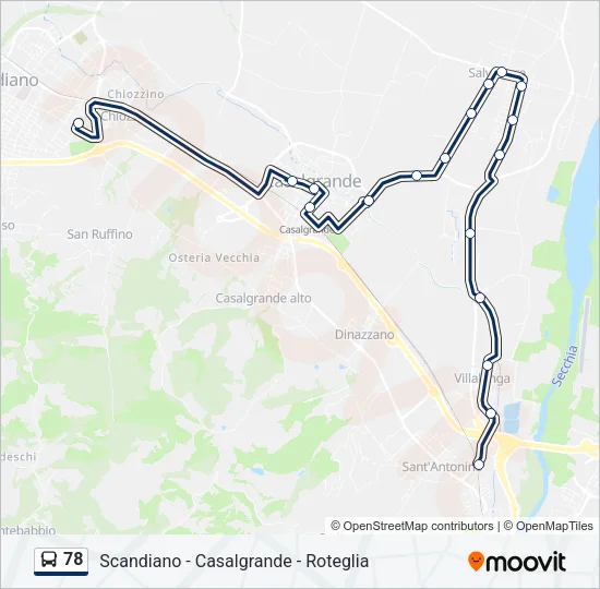 78 Bus Line Map