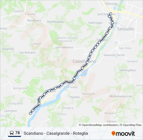 78 Bus Line Map