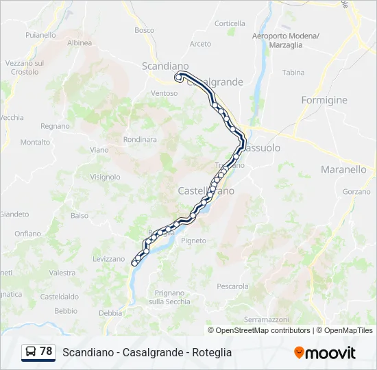 78 Bus Line Map