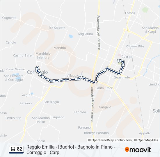 82 bus Line Map