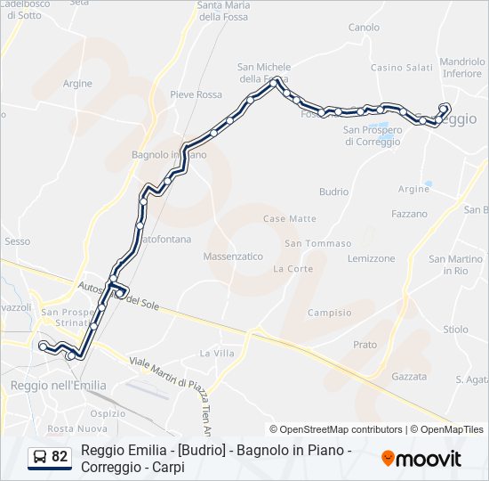 82 bus Line Map