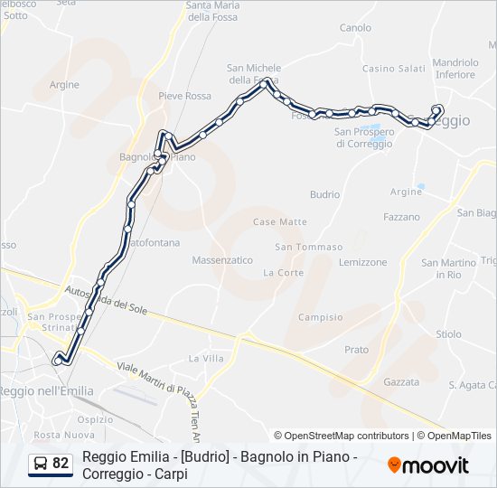 82 bus Line Map