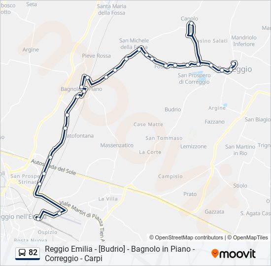 82 bus Line Map