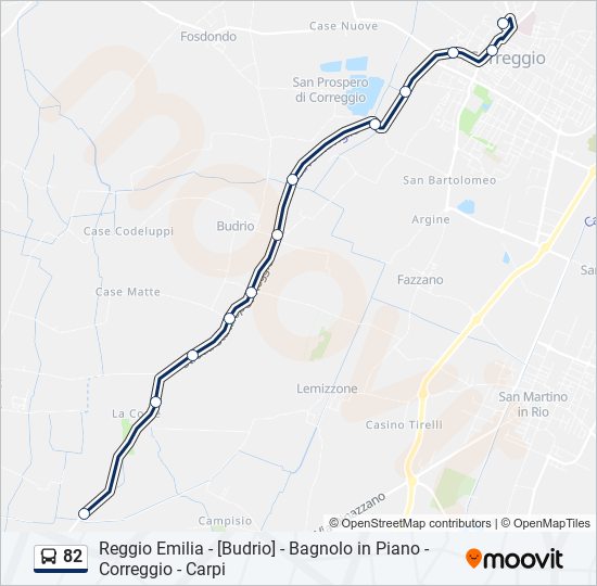 82 bus Line Map