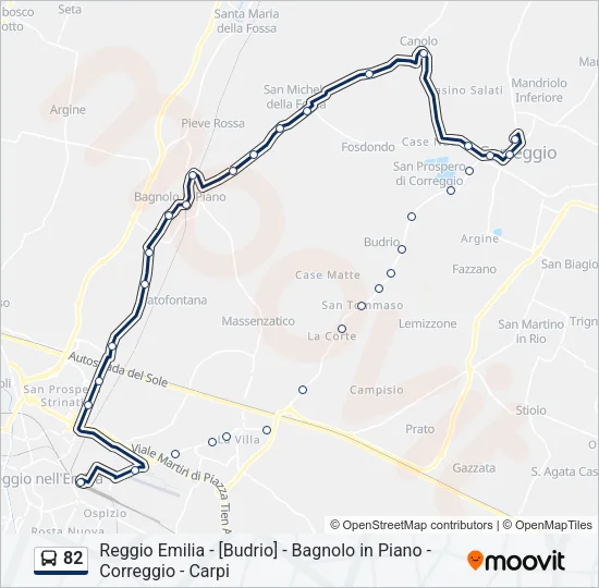 82 Bus Line Map