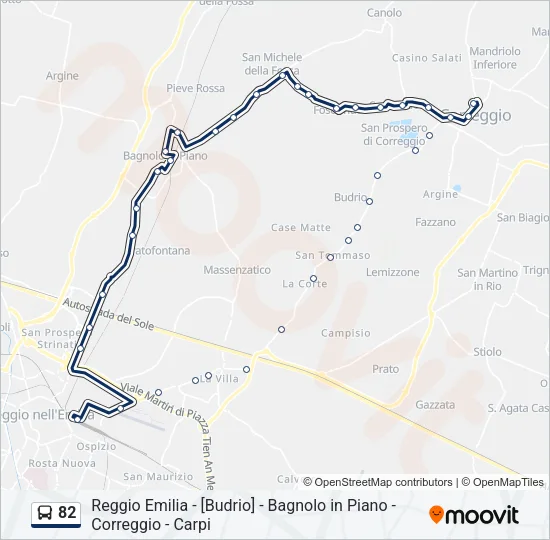 82 Bus Line Map