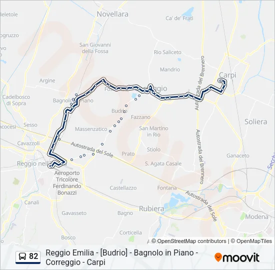 82 Bus Line Map