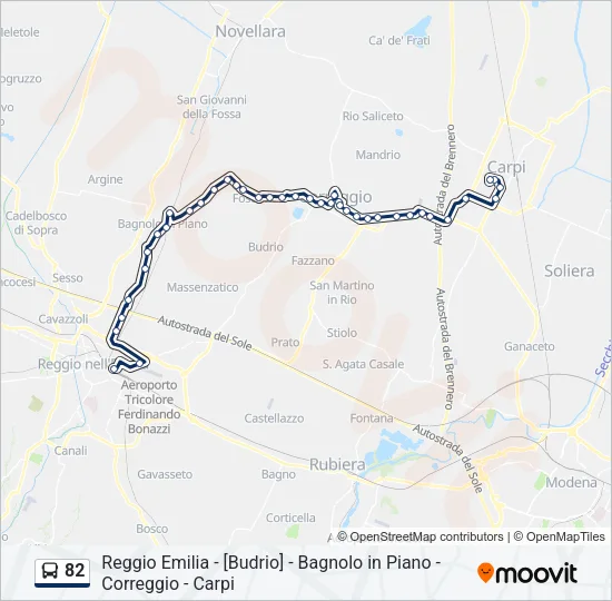 82 Bus Line Map