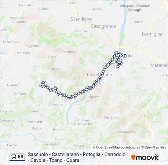 88 Bus Line Map