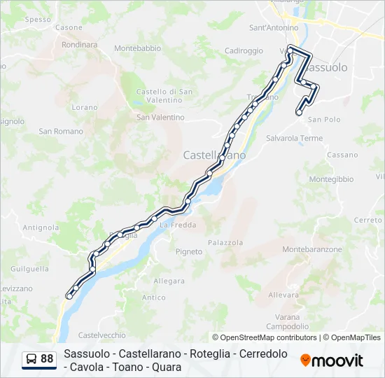 88 Bus Line Map