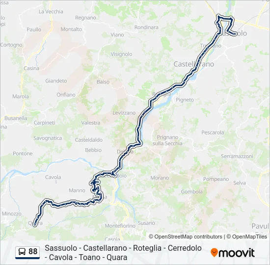 88 Bus Line Map