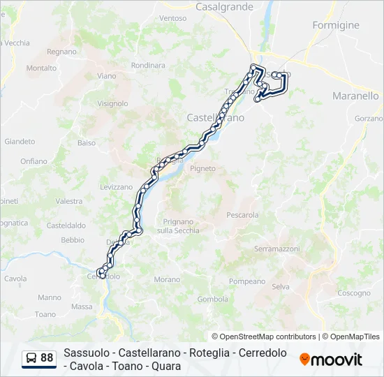 88 Bus Line Map