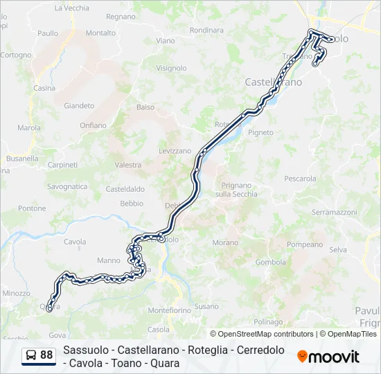88 Bus Line Map
