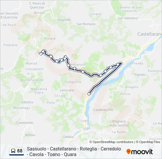 88 Bus Line Map