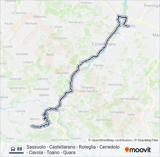 88 Bus Line Map